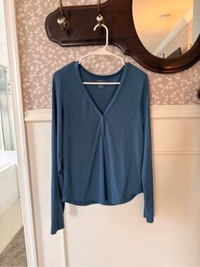 Blue long sleeve top